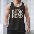 Book Nerd Retro Pixel Reading Librarian Aesthetic Men Tank Top
