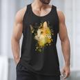 Calico Cat With Flowers For Mom Dad Women Men Kids Botanical Men Tank Top