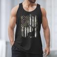 Camo US Flag Deer Elk Buck Camoflage Hunting Hunter Dad Short Sleeve Men Tank Top