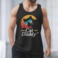 Cat Daddy Vintage 80s Style Cat Retro Sunglasses Distressed Men Tank Top