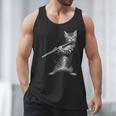 Cat Playing Flute For Cat Lover Cat Mom Cat Dad Men Tank Top