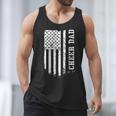 Cheer Dad Cheerleading American Flag Fathers Day Cheerleader Men Tank Top