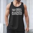 Cheer Dad Cheerleading American Flag Proud Cheer Father Men Tank Top