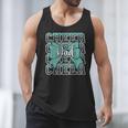 Cheer Dad Daddy Bow Sport Cheerleader Cheerleading Teal Blue Men Tank Top