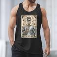 Cheer Dad Tarot Card Skeleton Cheerleading Fathers Day Men Tank Top
