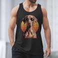Cool Retro Vizsla Dog Mom Dad Vintage Pet Lovers Men Tank Top