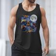Crested Gecko Moon Retro Reptile Mom Dad Breeder Lover Men Tank Top