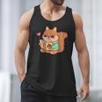 Cute Squirrel Reading A Book Lovers Anime Kawaii Women Kids Men Tank Top Cute Squirrel Reading A Book Lovers Anime Kawaii Women Kids Men Tank Top