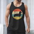 Dachshund Long Haired Dog Vintage Mom Dad Retro Men Tank Top