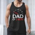 Dad Of 2 Boys Fuel Gas Gauge Father Of Two Sons Men Men Tank Top