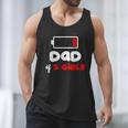 Dad Of 2 Girls Low Battery Daddy Of Two Girls Father Men Tank Top