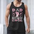 Dad Of The Birthday Cowgirl Pink Disco Rodeo Western Men Tank Top
