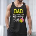 Dad Of The Birthday Girl Softball Player Theme B-Day Daddy Men Tank Top