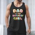 Dad Of The Birthday Girl Sweet Donut Birthday Family Men Tank Top