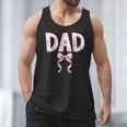 Dad Birthday Squad Matching Coquette Bow Family Party Men Tank Top