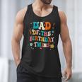 Dad Of The Birthday Twins Boys Girls Party Retro Bday Men Tank Top