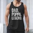 Dad Poppa Legend Vintage Distressed Bold Poppa Graphic Men Tank Top