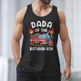Dada Of The Birthday Boy Fire Truck Firefighter 1St Party Men Tank Top