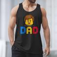 Family Dad Master Builder Building Bricks Blocks Fathers Day Men Tank Top