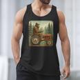 Farmer Men Tractor Rancher Farm Dad Distressed Men Tank Top