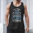 Flight Attendant Shirt For Dad Father Flight Attendant Men Tank Top