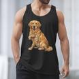 Golden Retriever I Love Dad Dog Dad Father's Day Men Tank Top