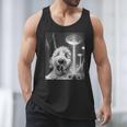 Goldendoodle Alien UFO Taking a Selfie Dog Mom Dad Men Tank Top