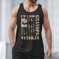 Grandpa Veteran Fathers Day Dad Veteran Camo American Flag Men Tank Top
