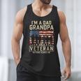 I'm A Dad Grandpa And Veteran Patriotic US Flag Veterans Day Men Tank Top