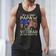 I'm A Dad Papaw And Veteran Retro Dad Papa Grandpa Men Tank Top