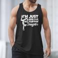 I'm Just Here For My Flippin Daughter Gymnastics Dad Mom Men Tank Top
