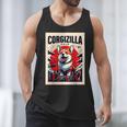 Japanese Art Corgi Dog Mom Dad Men Tank Top