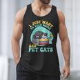I Just Want To Read Books And Pet Cats Cat Book Lovers Men Tank Top