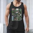 Kid Play Cars On Dad Back Race Track Mat Fathers Day Men Tank Top