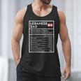 Lebanese Dad Nutrition Facts National Pride For Dad Men Tank Top