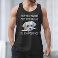 Maltese Dog Watching Owner Quote Puppy Mom Dad Men Women Girls Kids Men Tank Top