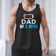 Matching Father's Day Low Battery Dad Of 3 Boys Men Tank Top