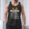 Mechanic Men Dad Hourly Rate Car Auto Garage Mechanic Men Tank Top