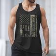 Mini Bernedoodle Dad Camo USA Flag DESIGN ON BACK Men Tank Top