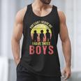 Mom Of 3 Boys Dad I Have Three Boys Dad Of 3 Boys Mom Of 3 Men Tank Top