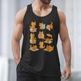Orange Cats Reading Books Cat Lover Men Tank Top