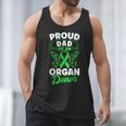 Organ Donation Green Ribbon Proud Dad Of An Organ Donor Men Tank Top