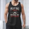 Pilot Dad Like A Normal Dad But Cooler Plane Aviator Pilot Men Tank Top