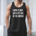 I Have Plans With My Dog In The Garage Dad Joke Handyman Men Tank Top