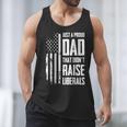 Proud Dad That Didn't Raise Liberals American Flag -ON BACK Women Men Men Tank Top