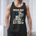 Proud Dad Of The Toughest Boy Autism Awareness Father Autism Men Tank Top
