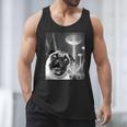 Pug Alien UFO Taking a Selfie Dog Mom Dad Men Tank Top