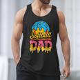 Retro Ice Cream Drip Softball Dad Game Day Dad Father's Day Men Tank Top