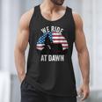 We Ride At Dawn Lawnmower Lawn Mowing Dad Vintage Men Men Tank Top