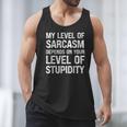 Sarcastic Humor My Level Of Sarcasm Fathers Day Dad Men Tank Top Sarcastic Humor My Level Of Sarcasm Fathers Day Dad Men Tank Top